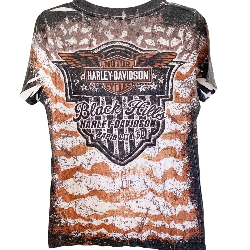 Harley Davidson All Over Print Black Hills SD Tee Medium - Picture 4 of 7